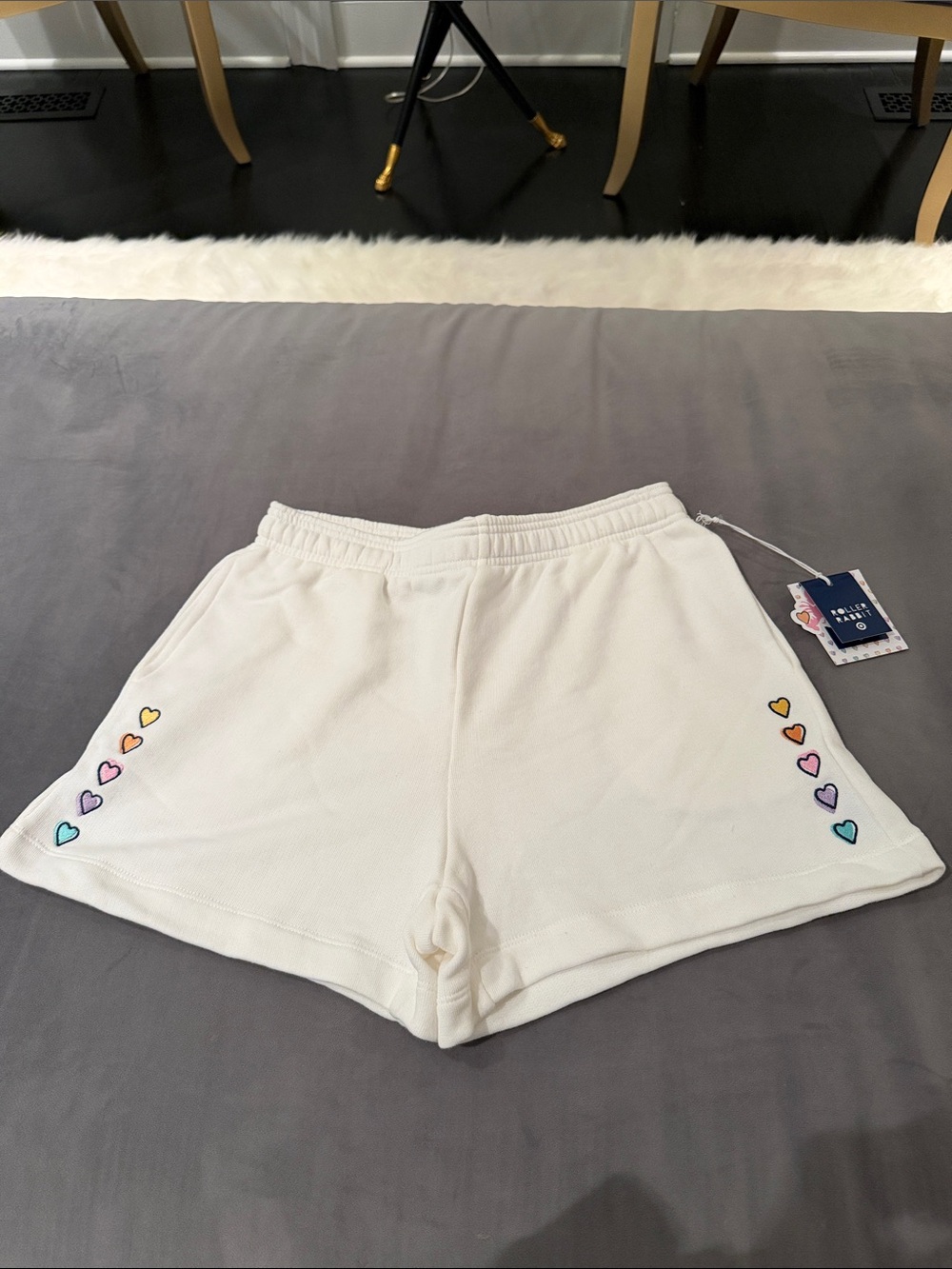 Roller Rabbit-Target Collab White Heart-Accent Lounge Shorts